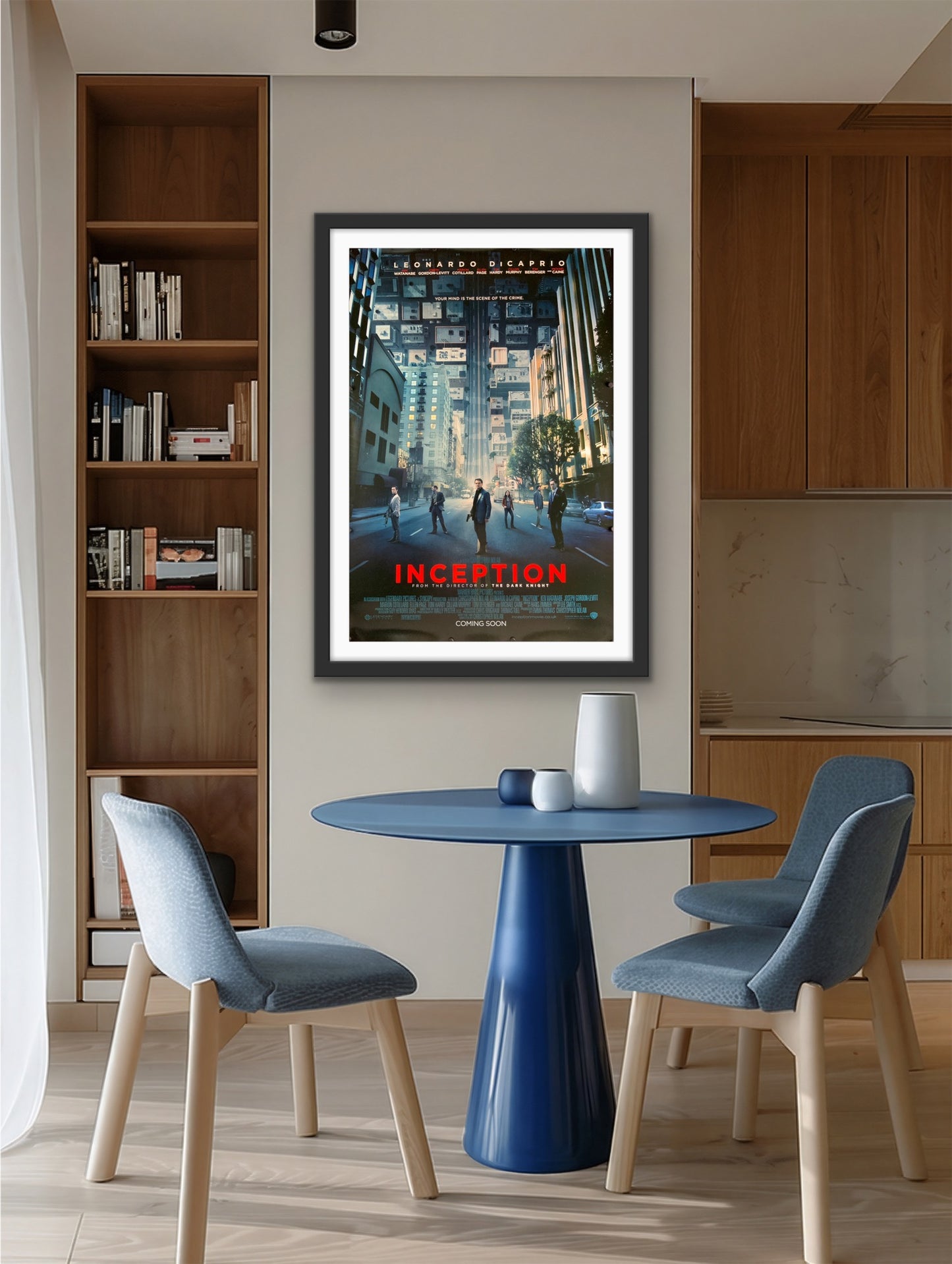 An original movie poster for the Christopher Nolan film Inception