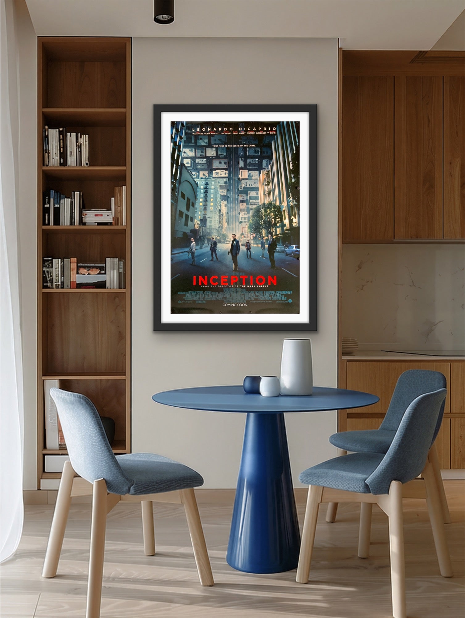 An original movie poster for the Christopher Nolan film Inception