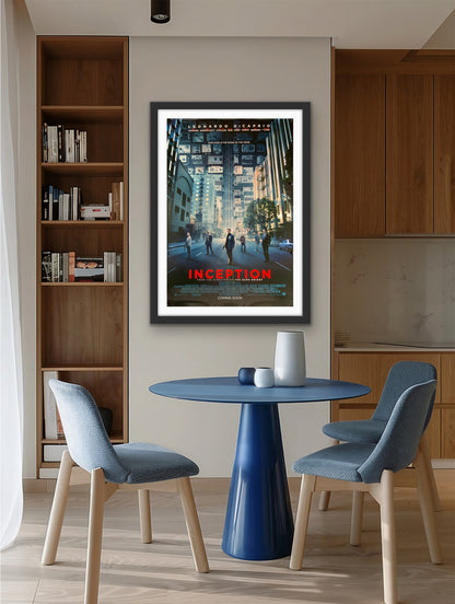 An original movie poster for the Christopher Nolan film Inception
