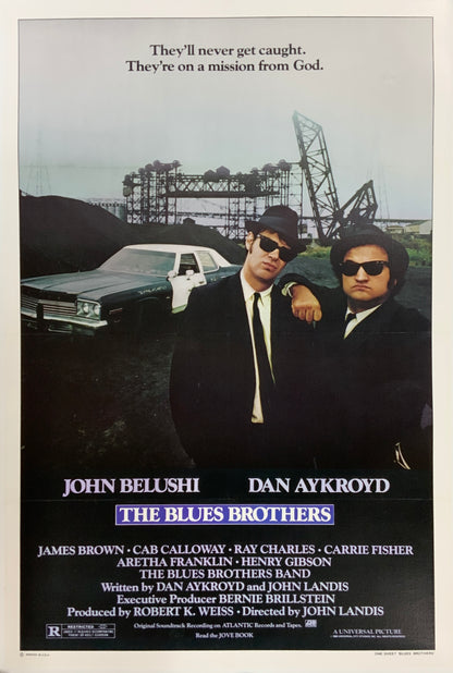 An original movie poster for the film The Blues Brothers