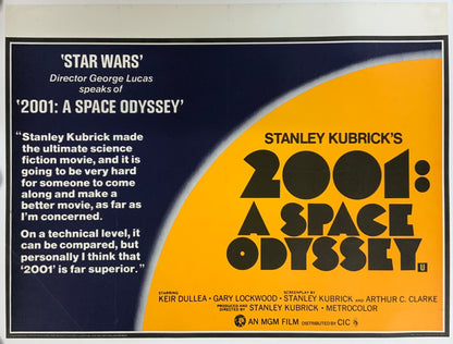 An original movie poster for the Stanley Kubrick film 2001 A Space Odyssey