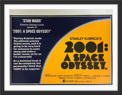 An original movie poster for the Stanley Kubrick film 2001 A Space Odyssey