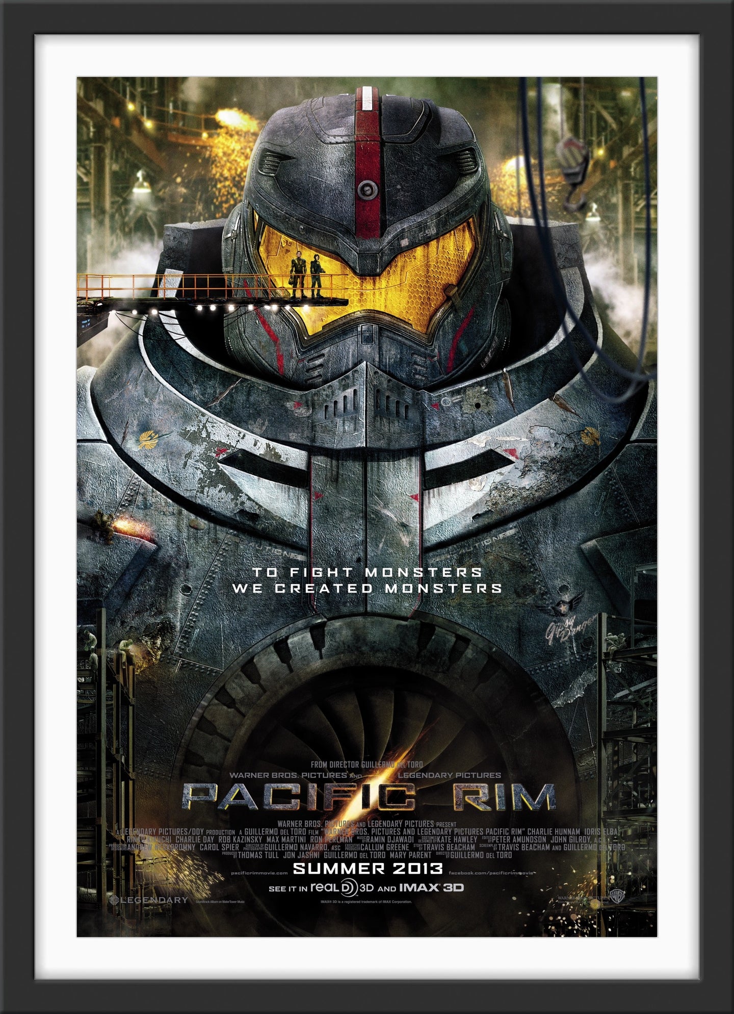 An original movie poster for the film Pacific Rim