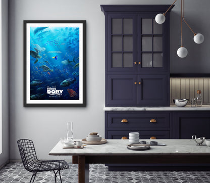 An original movie poster for the animated film Finding Dory
