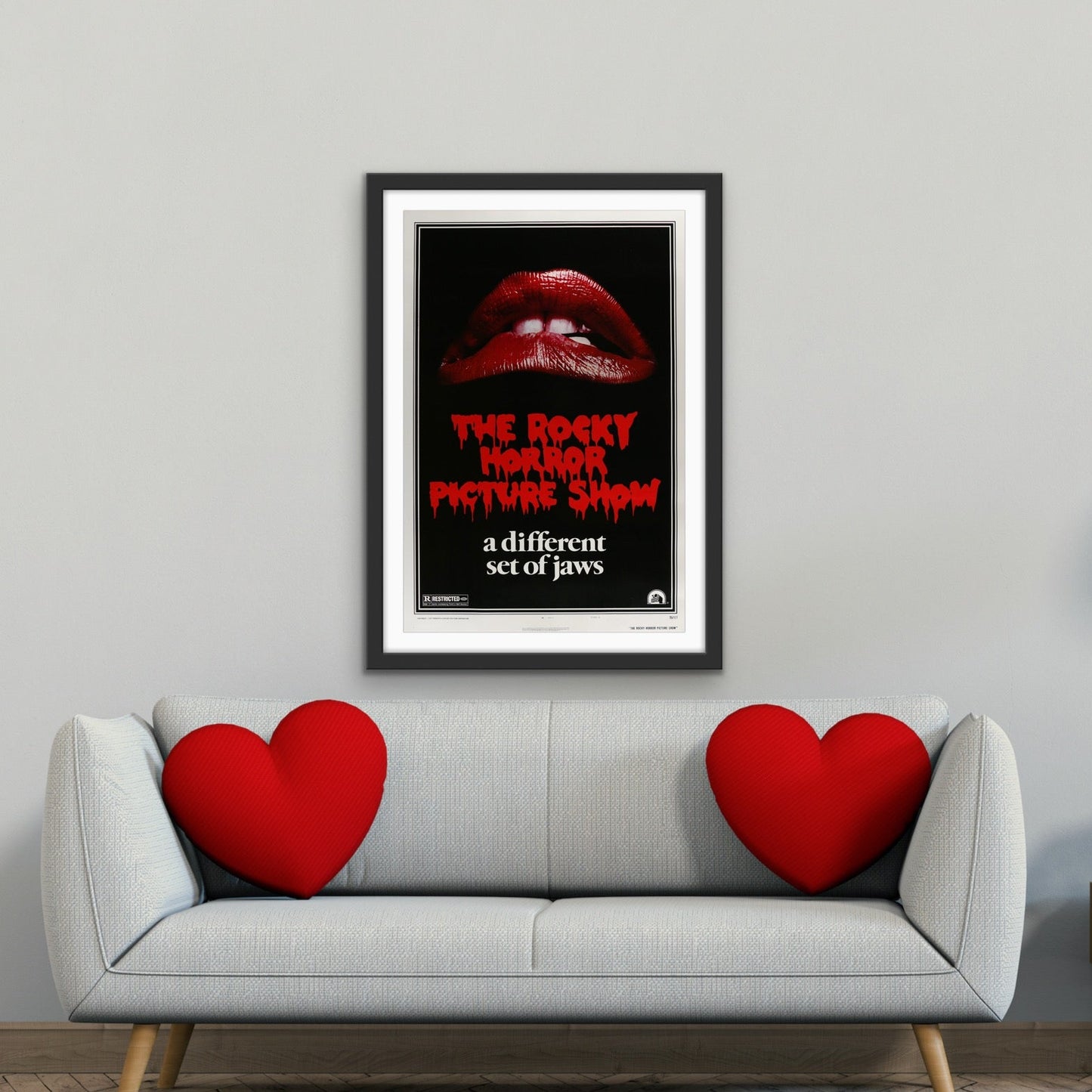 An original movie poster for the film The Rocky Horror Picture Show