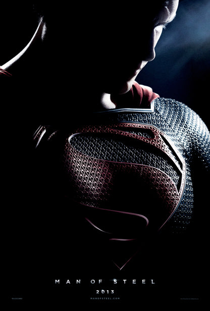 An original movie poster for the Superman film Man of Steel