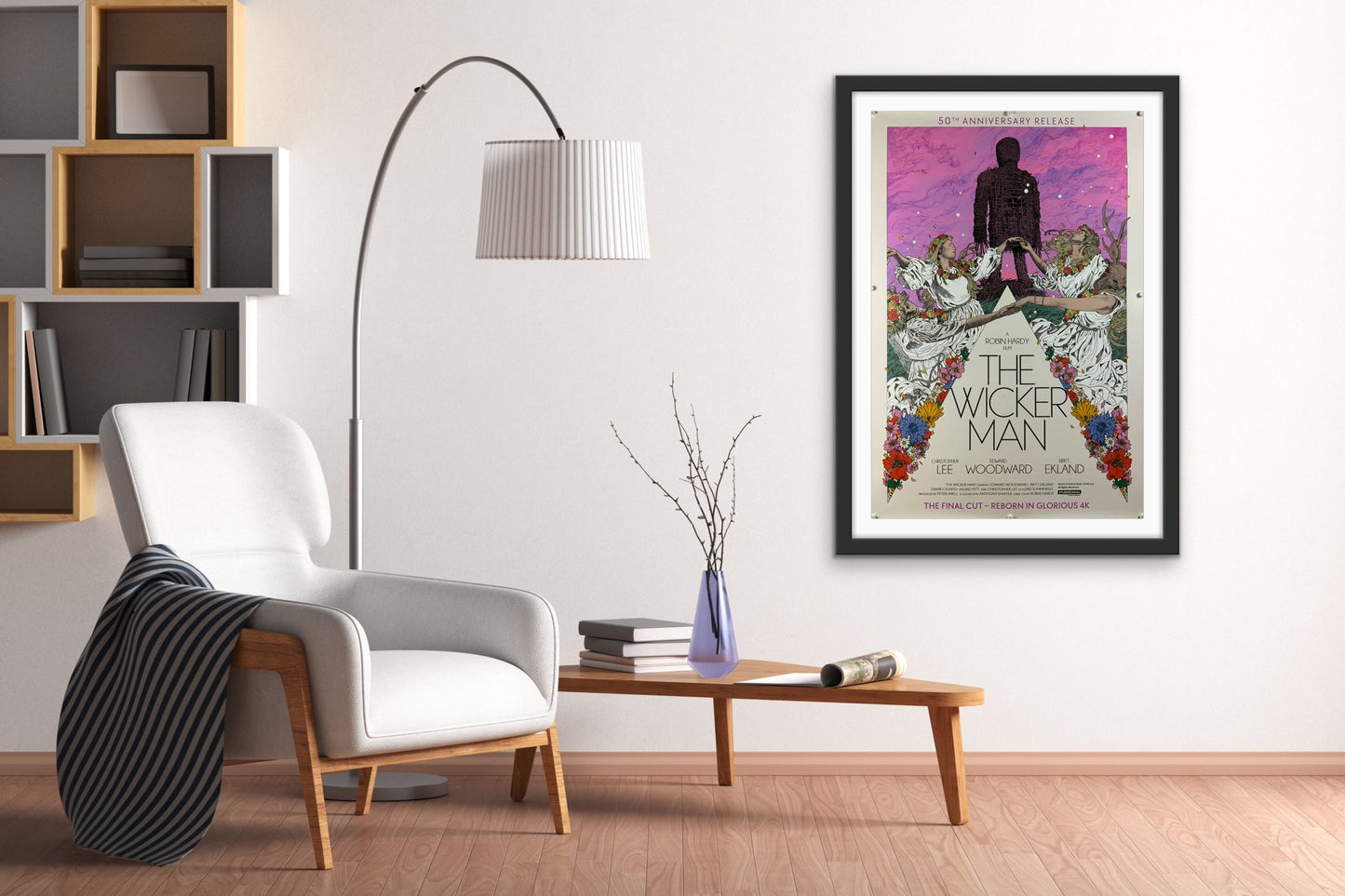 An original movie poster for the 50th Anniversary of the film The Wicker Man