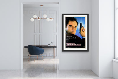 An original movie poster for the James Bond film The Living Daylights