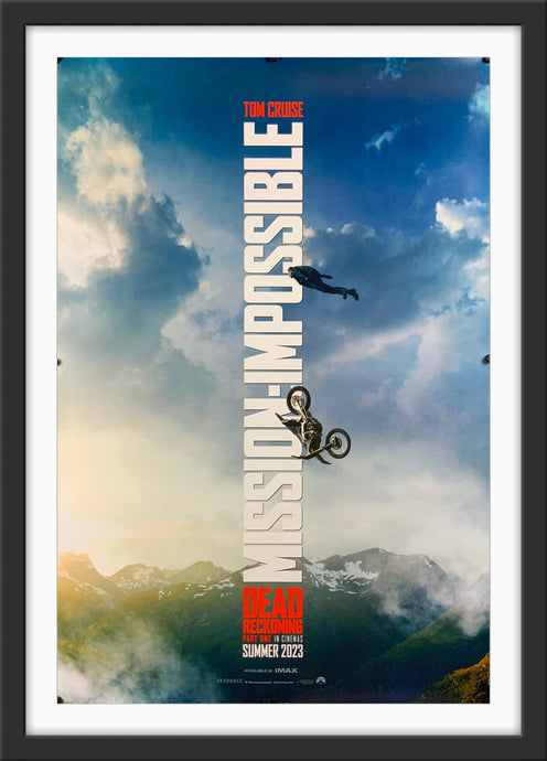 An original movie poster for the om Cruise film Mission Impossible Dead Reckoning Part 1