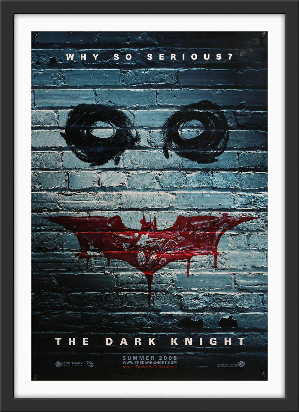 An original movie poster for the Batman film The Dark Knight
