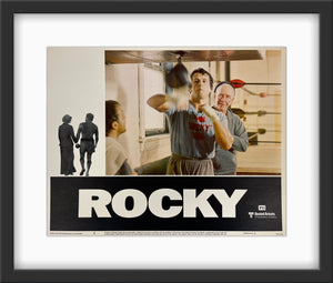 An original 11x14 lobby card for the film Rocky