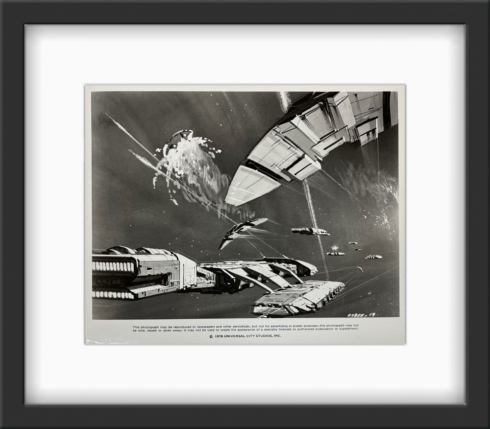 An original promotional still for the film Battlestar Galactica