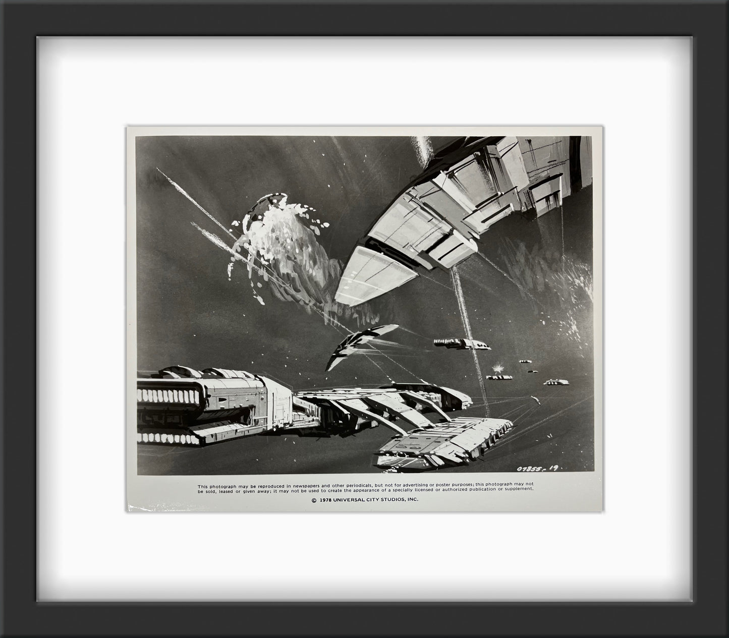 An original promotional still for the film Battlestar Galactica