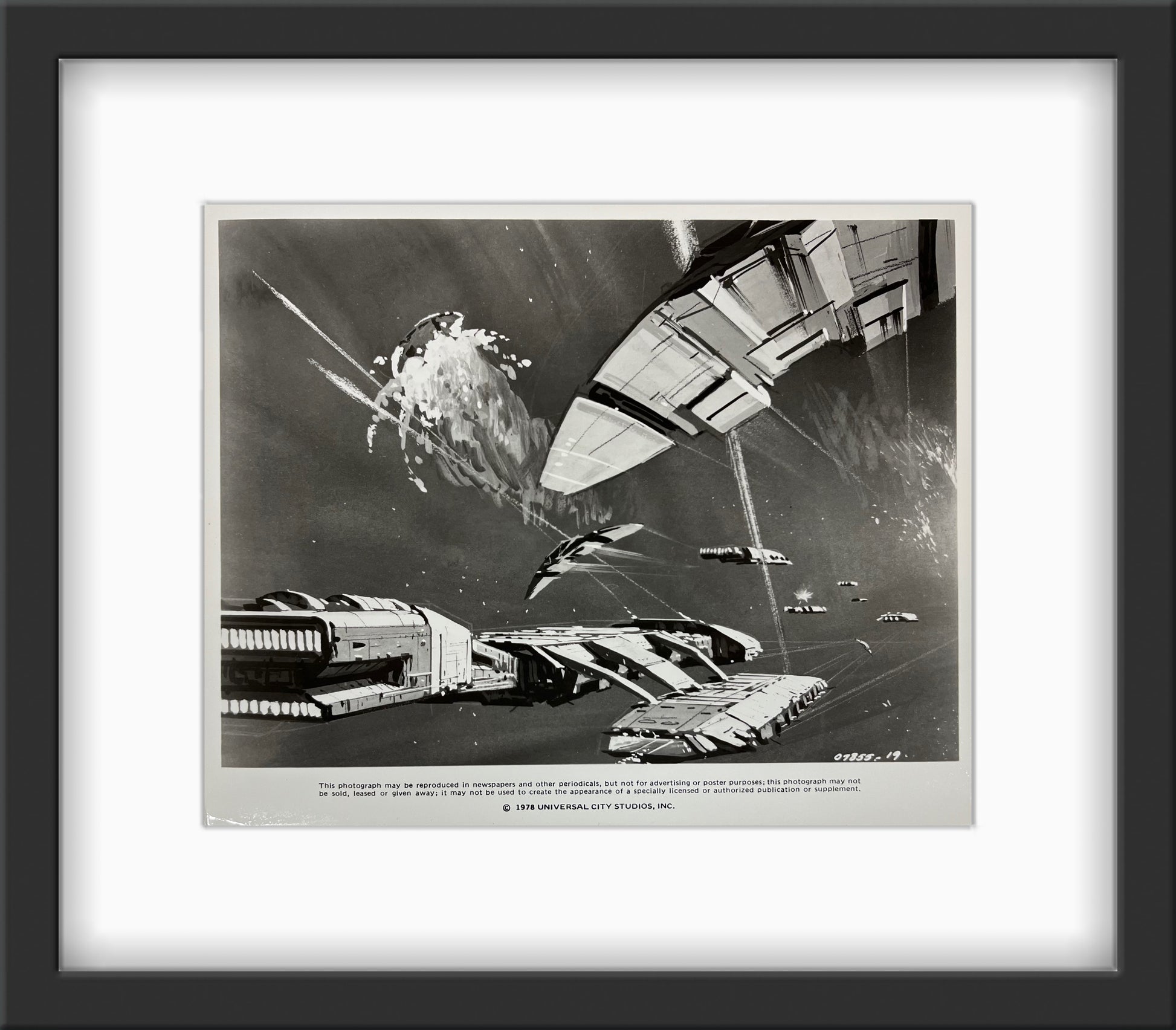 An original promotional still for the film Battlestar Galactica