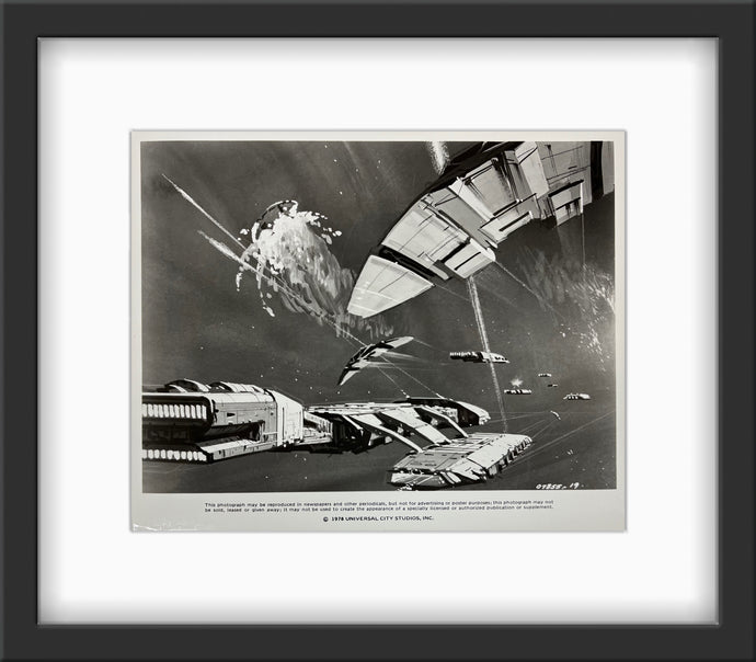 An original promotional still for the film Battlestar Galactica