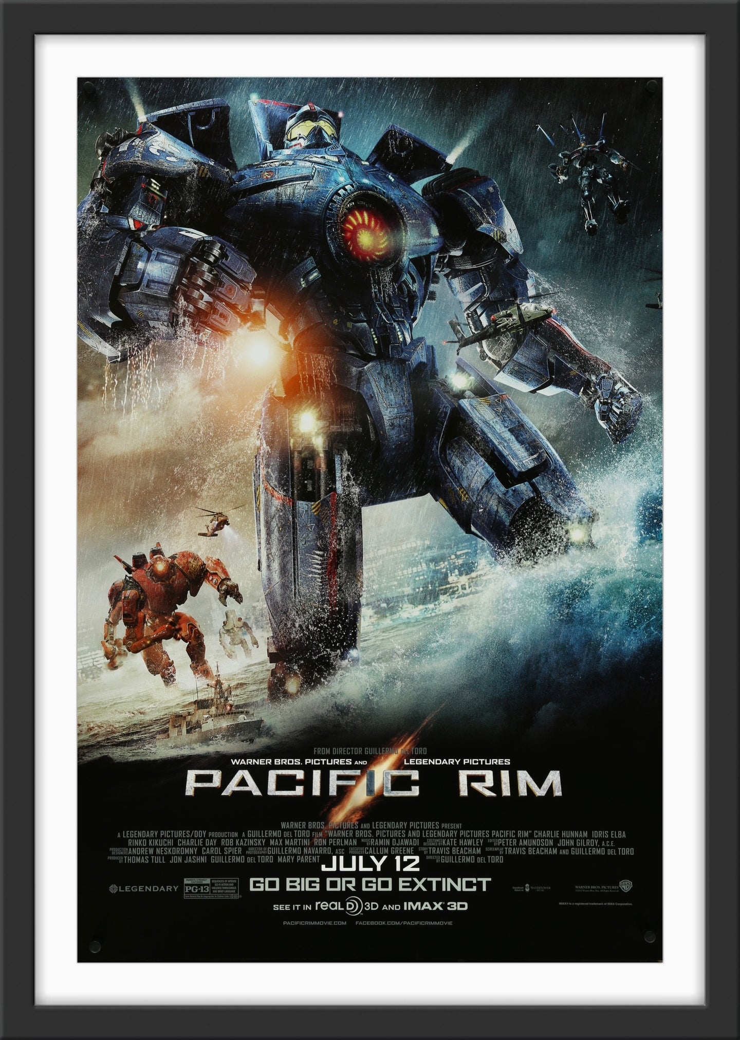An original movie poster for the film Pacific Rim