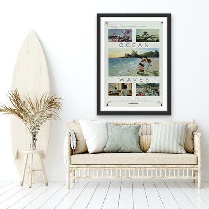 An original movie poster for the Studio Ghibli film Ocean Waves