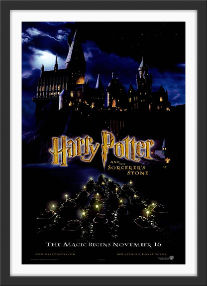 An original movie poster for the film Harry Potter and the Philosopher's Stone