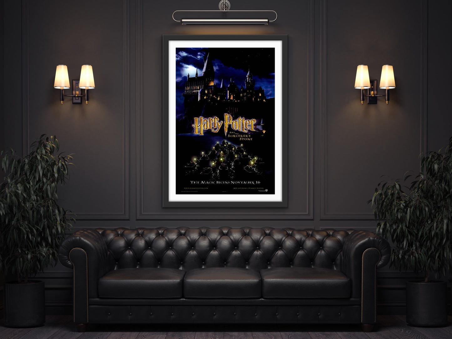 An original movie poster for the film Harry Potter and the Philosopher's Stone