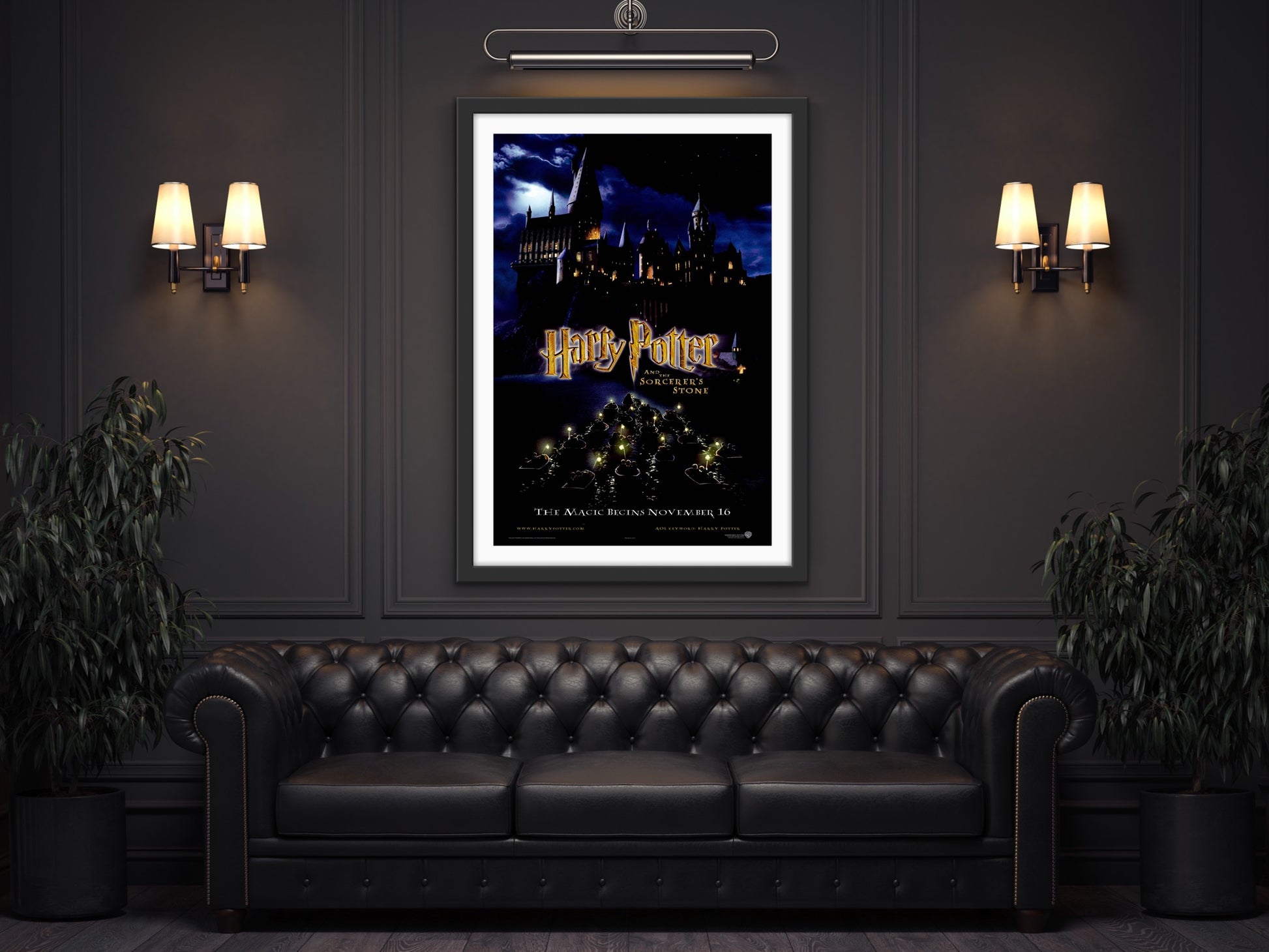 An original movie poster for the film Harry Potter and the Philosopher's Stone