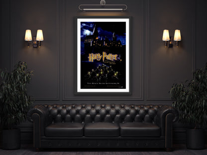 An original movie poster for the film Harry Potter and the Philosopher's Stone