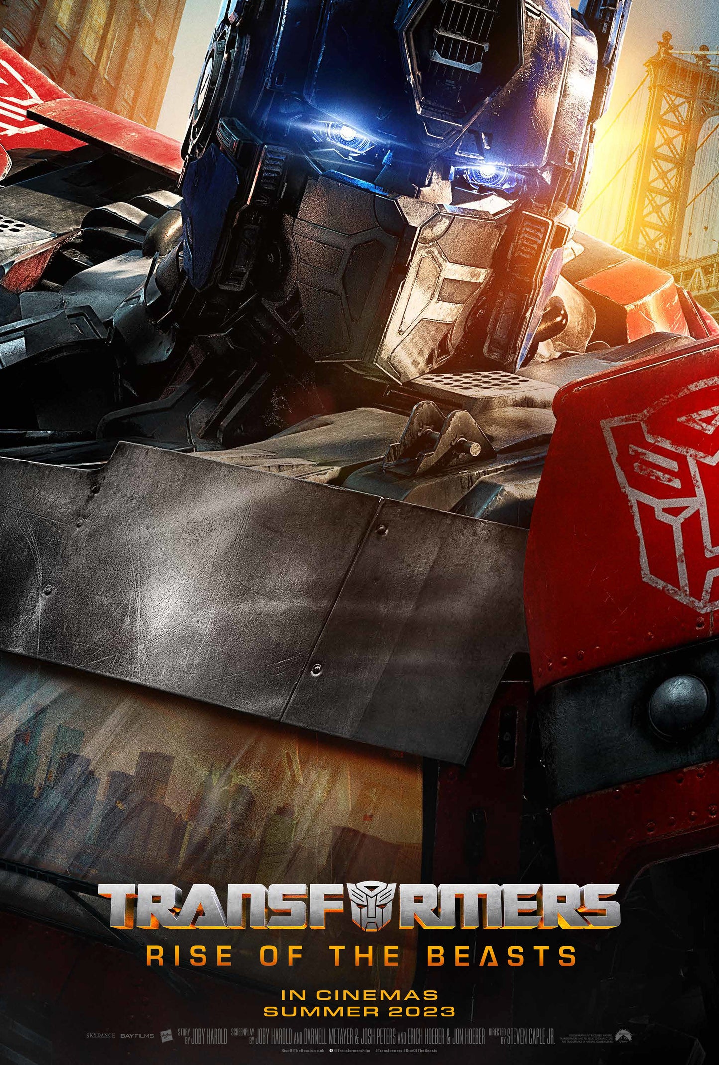 An original movie poster for the film Transfers Rise of the Beasts