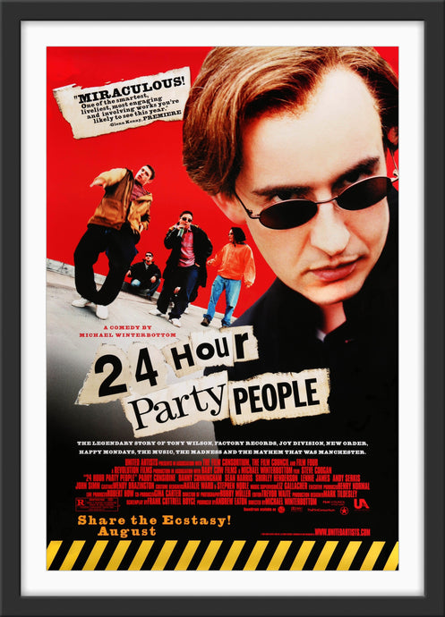 An original movie poster for the film 24 Hour Party People