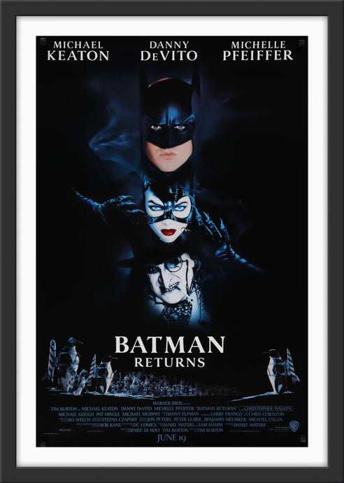 An original movie poster for the film Batman Returns
