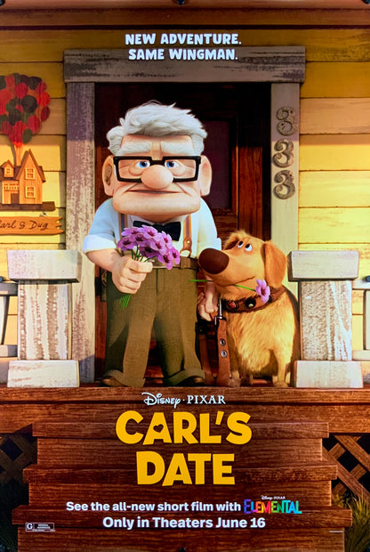 An original movie poster for the Disney and Pixar short film Carl's Date, based on the character created for the film UP