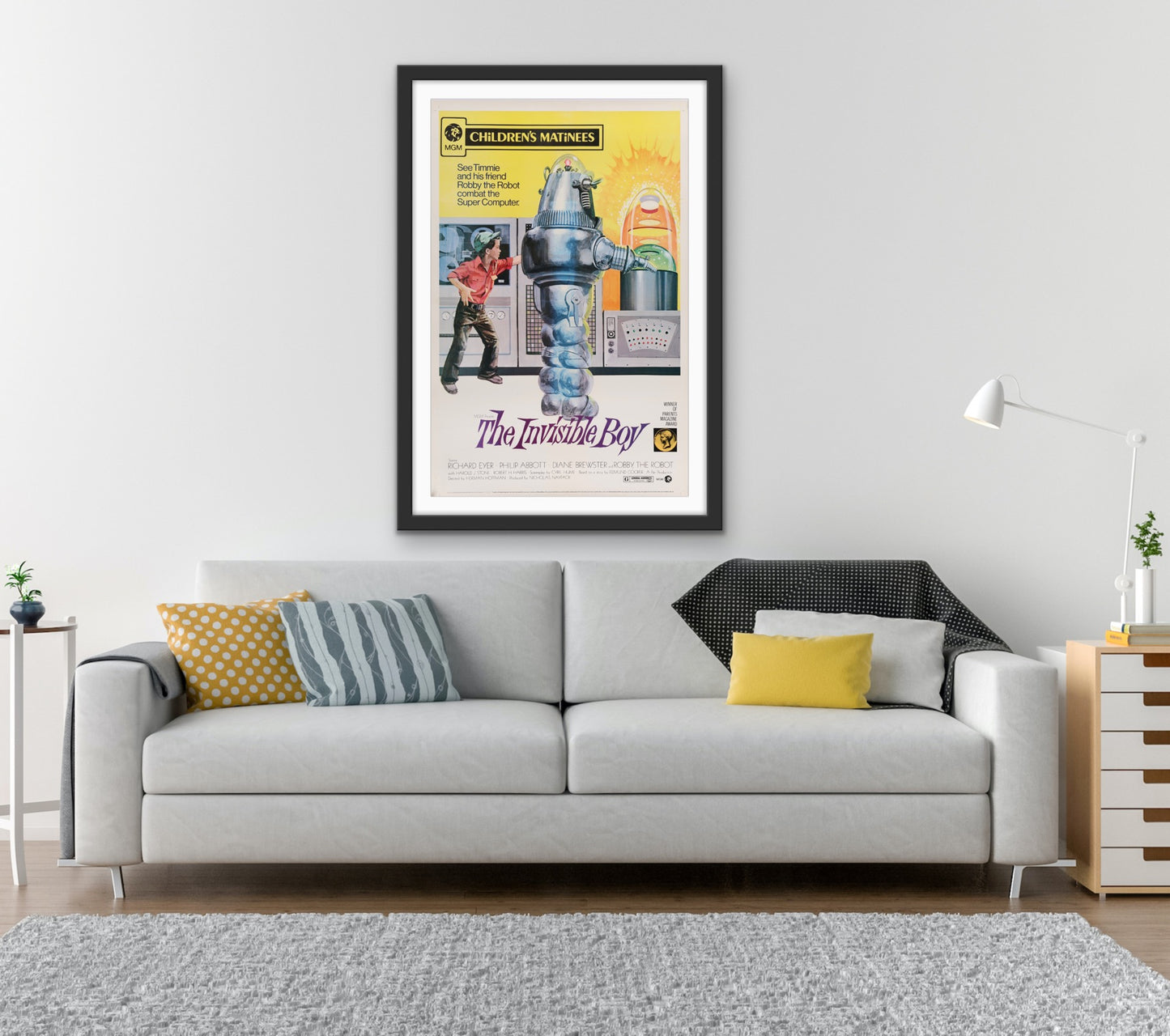 An original movie poster for the film The Invisible Boy