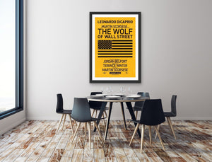 An original teaser movie poster for the film The Wolf of Wall Street