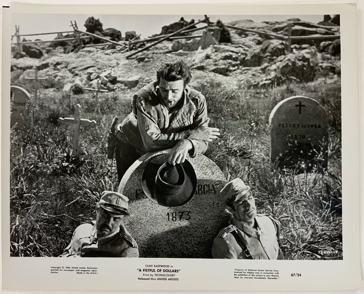 An original 8x10 movie still for the Clint Eastwood film A Fistful of Dollars