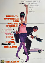 Load image into Gallery viewer, An original movie poster for the Audrey Hepburn film How To Steal A Million