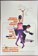 Load image into Gallery viewer, An original movie poster for the Audrey Hepburn film How To Steal A Million