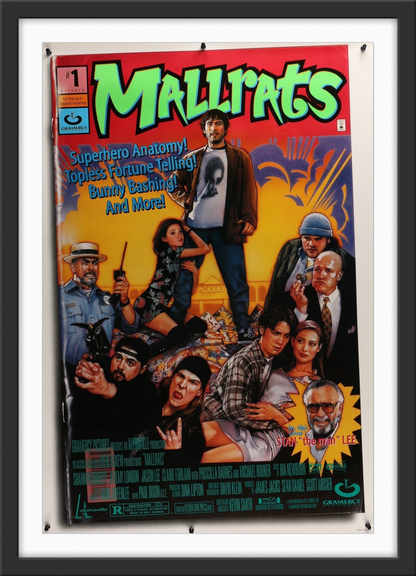 An original movie poster for the film Mallrats