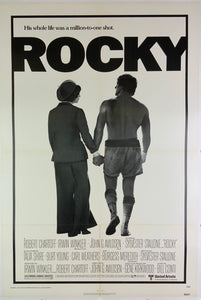 An original one sheet movie poster for the film Rocky