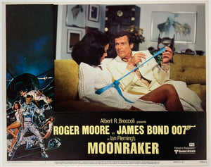 An original 11x14 lobby card for the James Bond film Moonraker