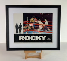 Load image into Gallery viewer, An original 11x14 lobby card for the Sylvester Stallone film Rocky