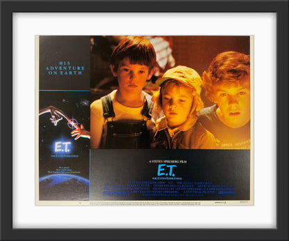 An original 11x14 lobby card for the Stephen Spielberg film E.T. The Extra Terrestrial