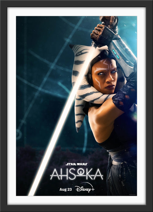 An original movie poster for the Disney+ Star Wars series Ahsoka