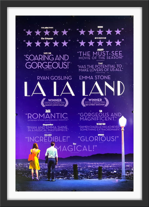 An original movie poster for the film La La Land
