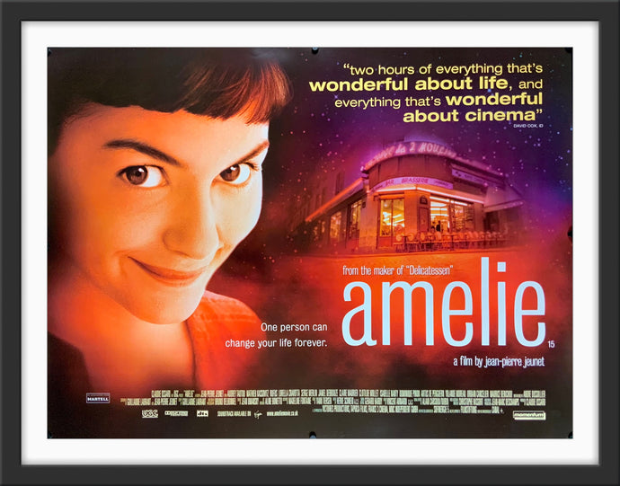 An original UK quad movie poster for the film Amelie