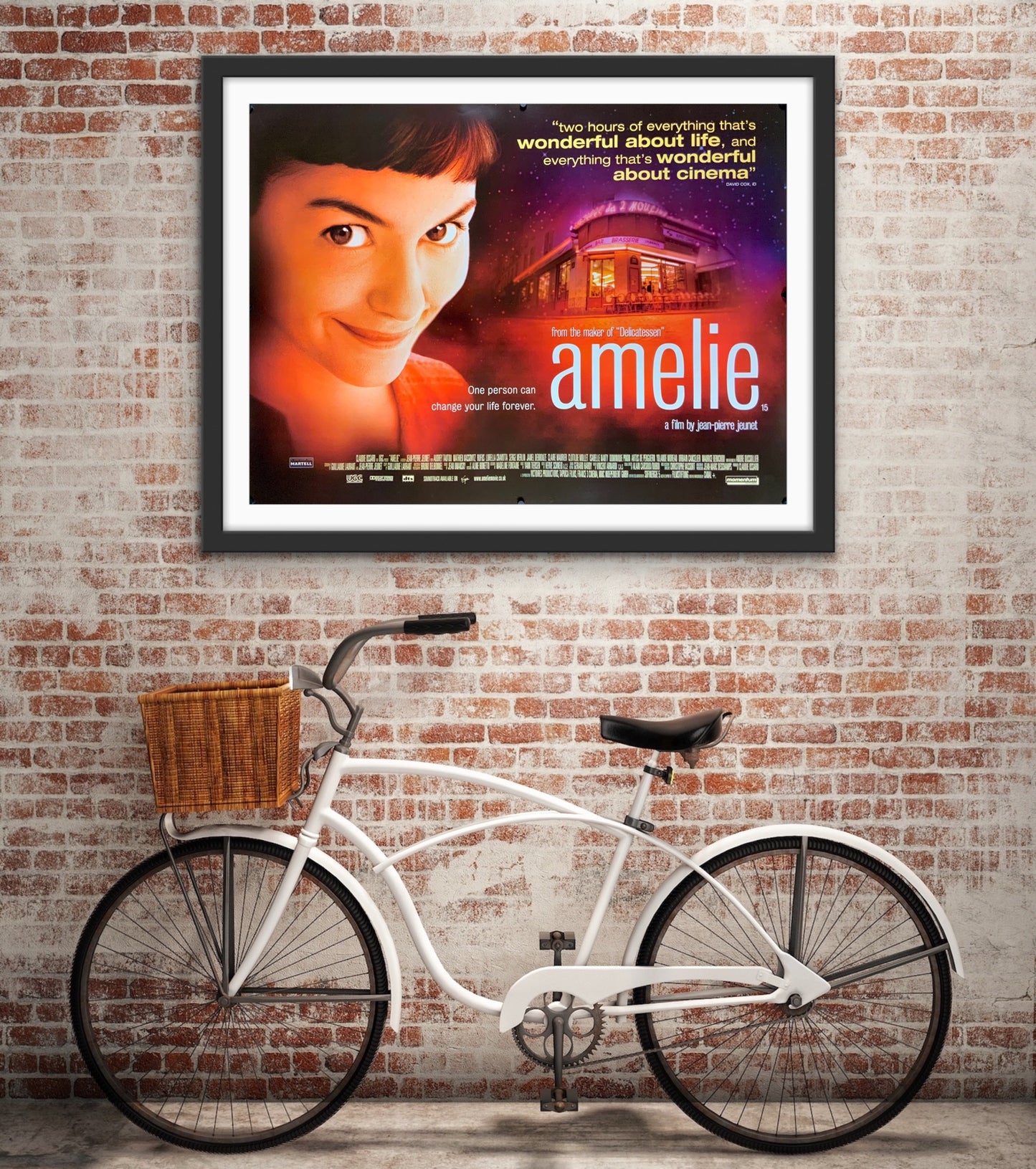 An original UK quad movie poster for the film Amelie
