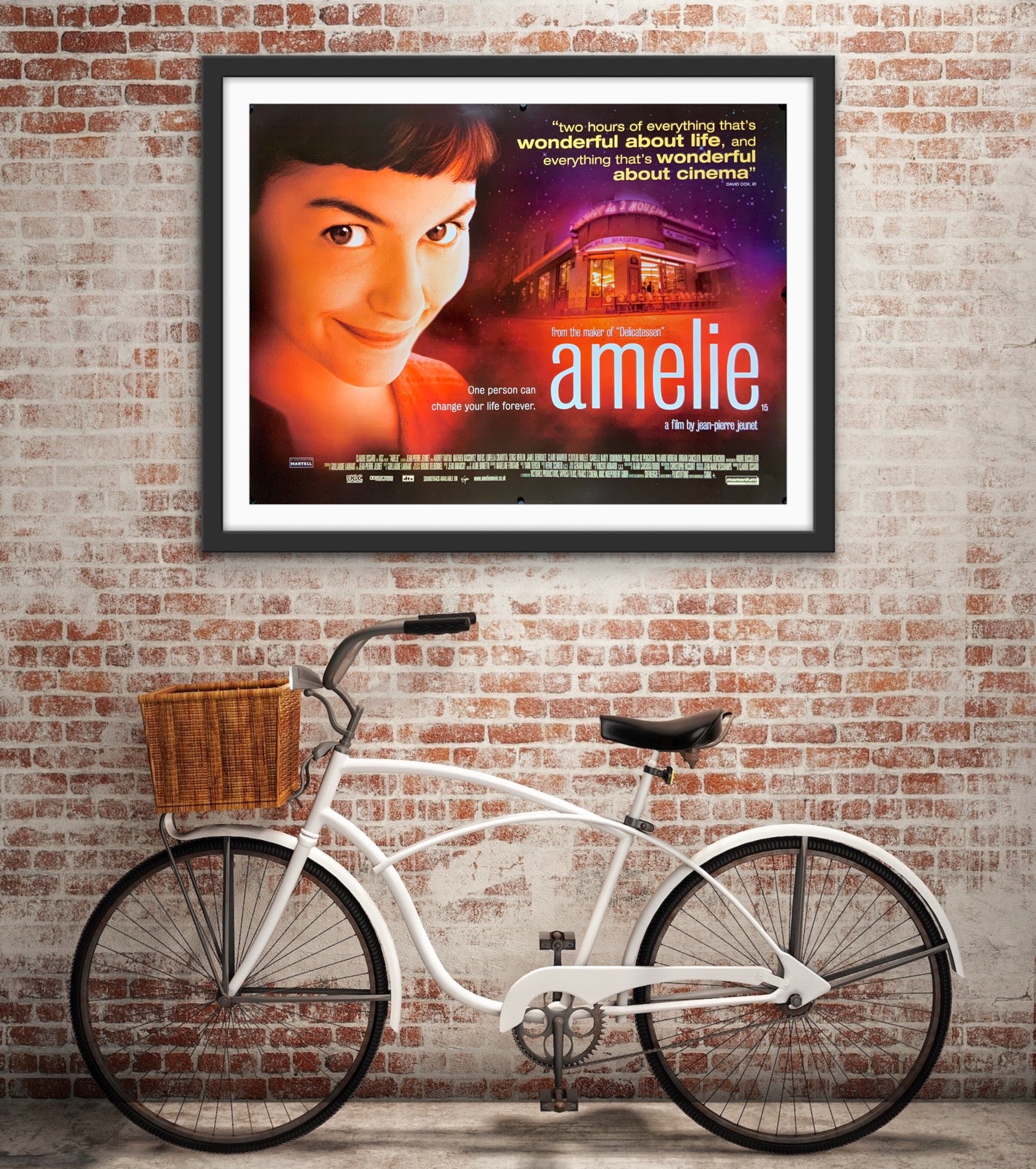 An original UK quad movie poster for the film Amelie