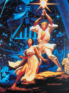 An original one sheet poster with art by the HIldebrandt brothers for the 15th Anniversary of Star Wars