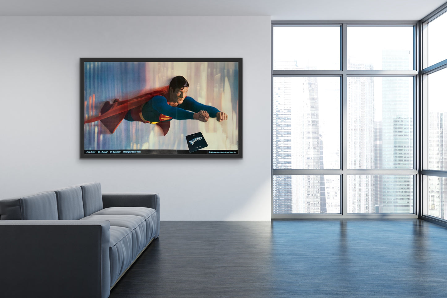 An original movie poster for the 1978 film Superman