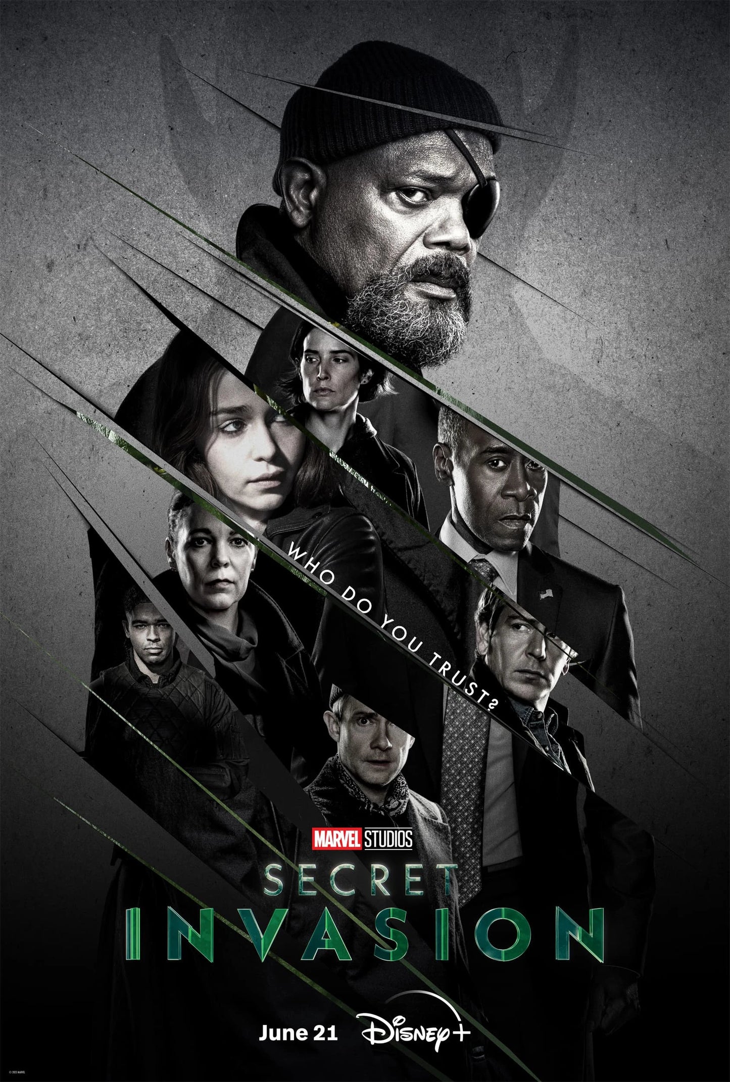 An original movie poster for the Disney+ Marvel TV series Secret Invasion