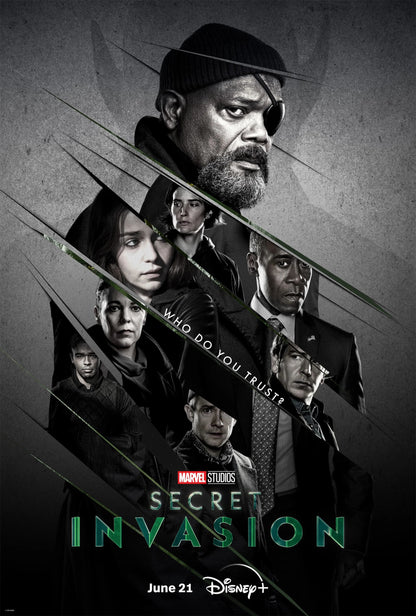 An original movie poster for the Disney+ Marvel TV series Secret Invasion