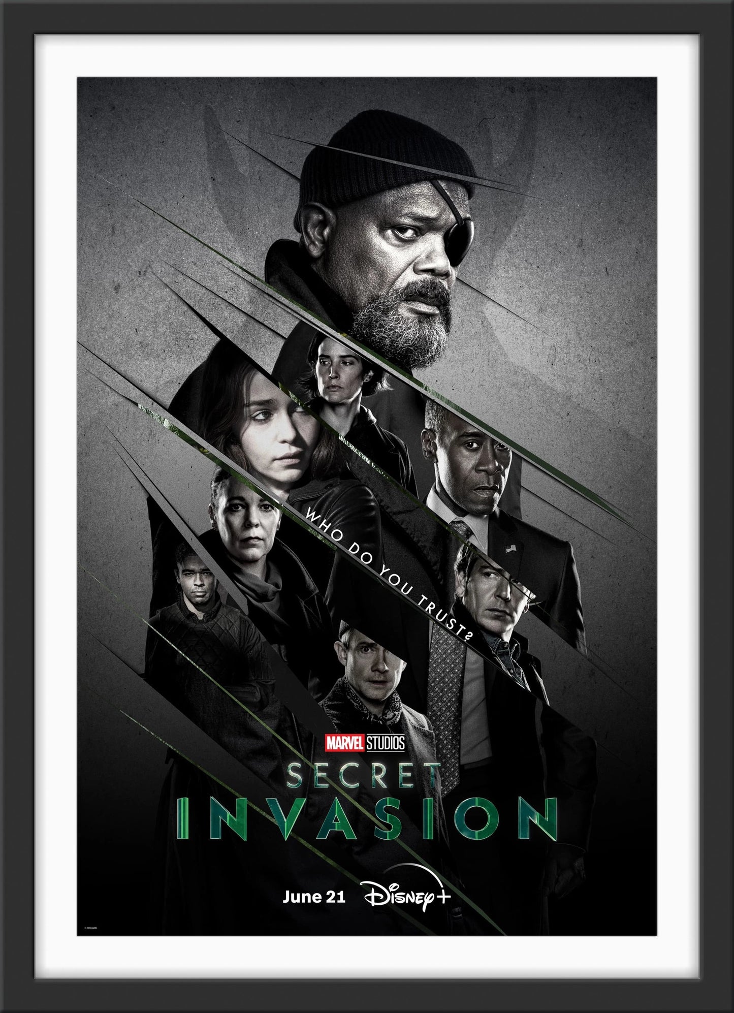 An original movie poster for the Disney+ Marvel TV series Secret Invasion
