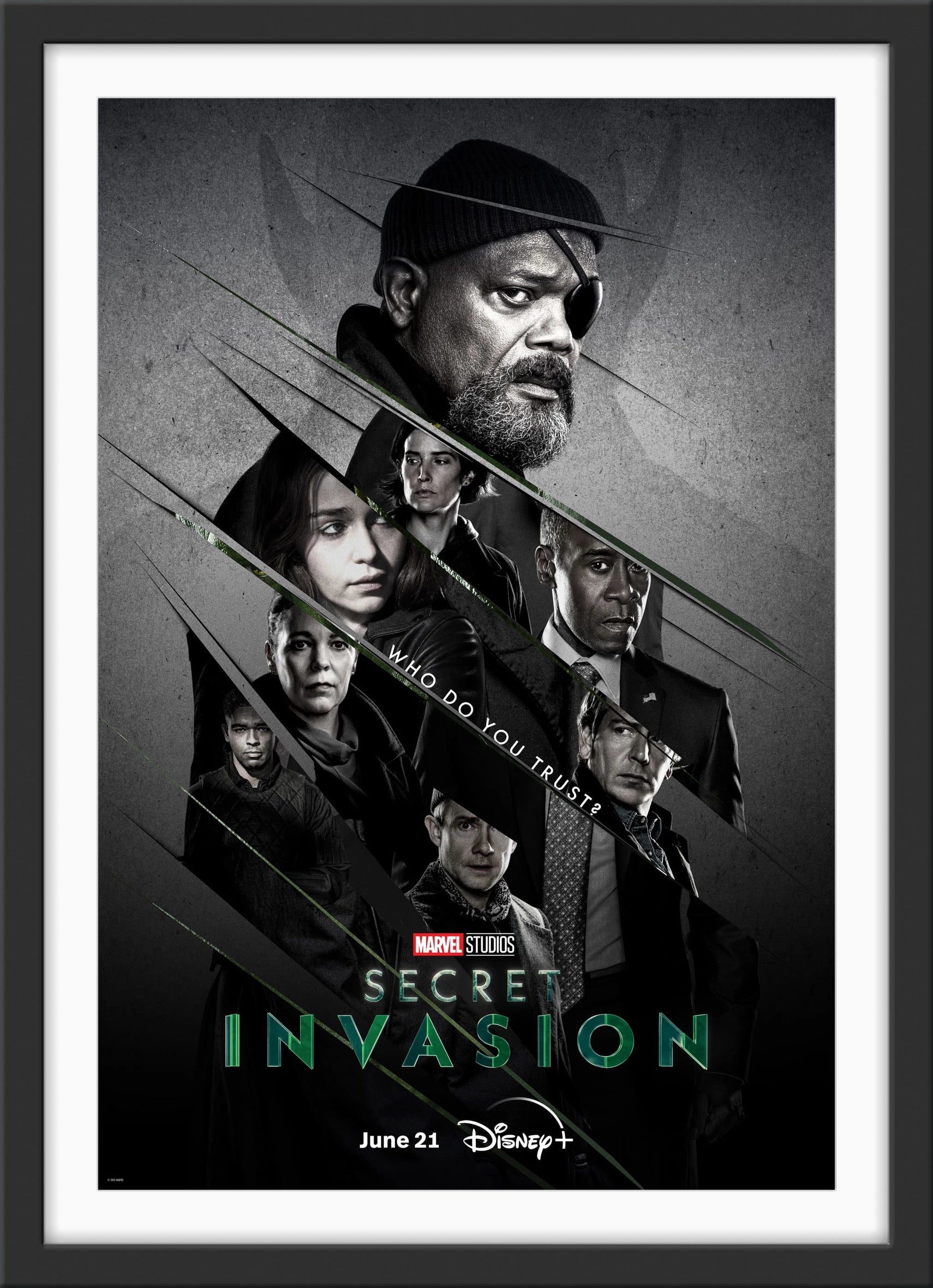 An original movie poster for the Disney+ Marvel TV series Secret Invasion
